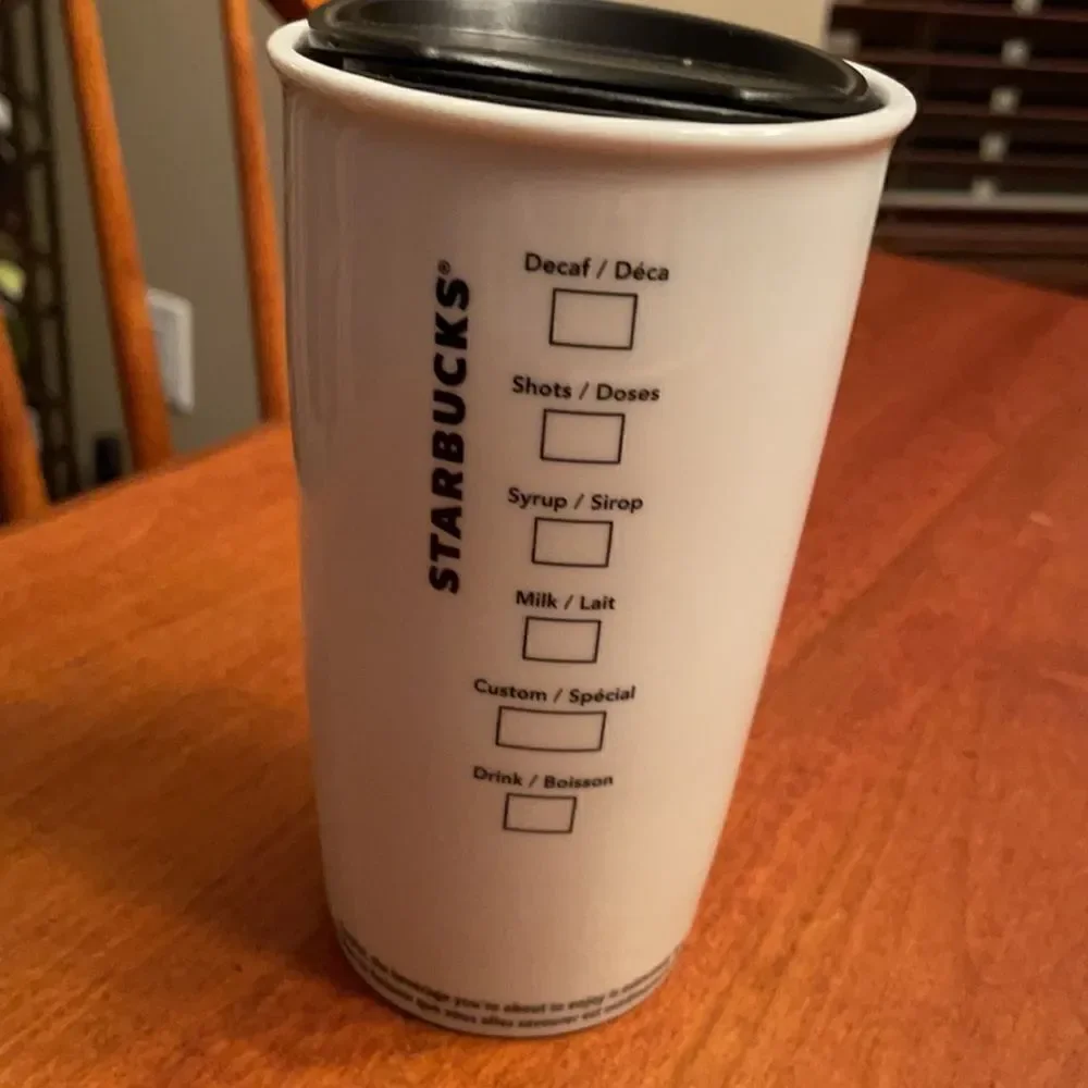 Logo Starbucks Travel Coffee Tea Mug w/ lid 12oz.
